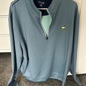 Masters Teal Zip-Up Sweater